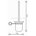 Bathroom Toilet Brush And Holder Frosted Glass